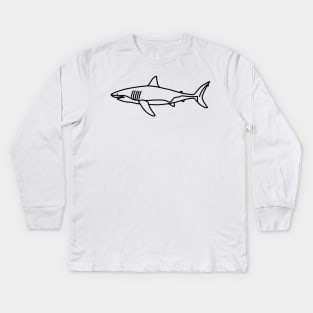 Great White Shark Kids Long Sleeve T-Shirt